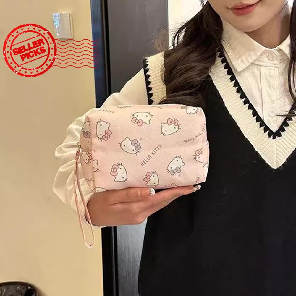 ใหม่ Kt Cat กระเป๋าเครื่องสําอางมูลค่าสูง Travel Skin Care กระเป๋าแต่งหน้าผลิตภัณฑ์เก็บมือถือ Q4z4