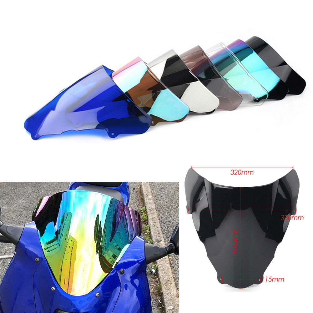 รถจักรยานยนต์หน้าจอ Double Bubble กระจก Deflector Protector WindScreen สําหรับ Suzuki SV400 SV650 sv