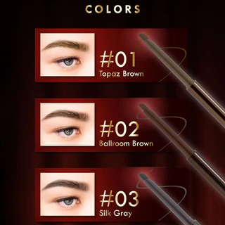 Browit Glam Gala Brow Pencil 0.12g #01 Topaz Brown บราวอิท ดินสอเขียนคิ้ว.