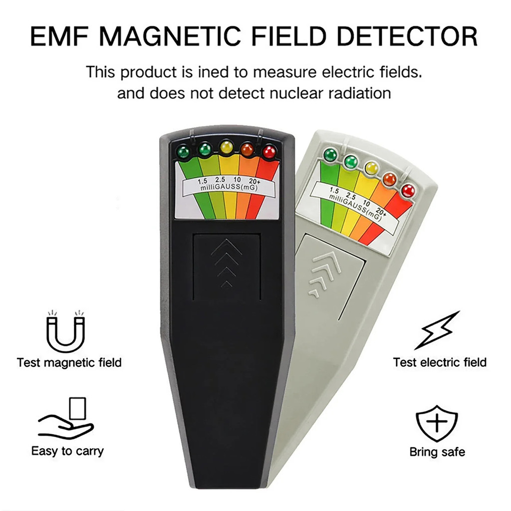Digital แม่เหล็กไฟฟ้า Field EMF Meter Ghost Hunting Detector แบบพกพา EMF Magnetic Field Detector 5 L
