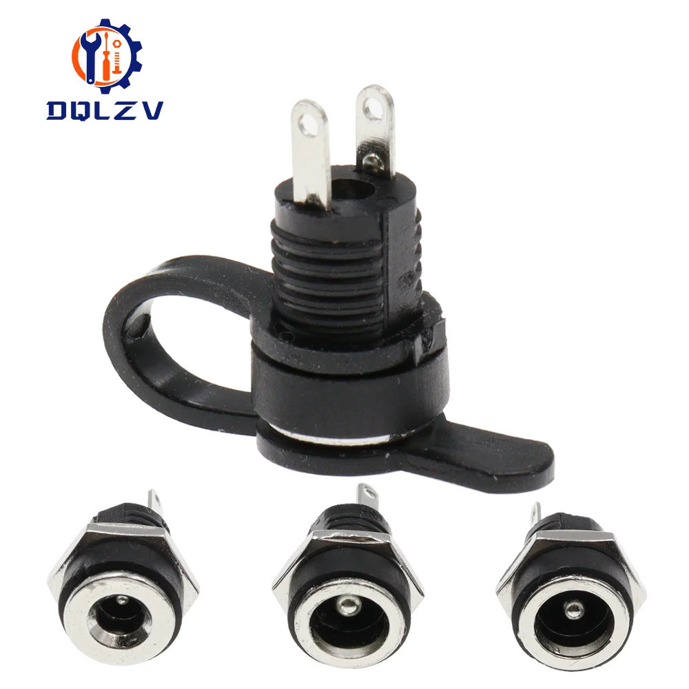 5.5X2.1/5.5X2.5MM DC Power Jack Socket Supply หญิงแผง Mount Connector ปลั๊กอะแดปเตอร์ 2 Terminal ประ