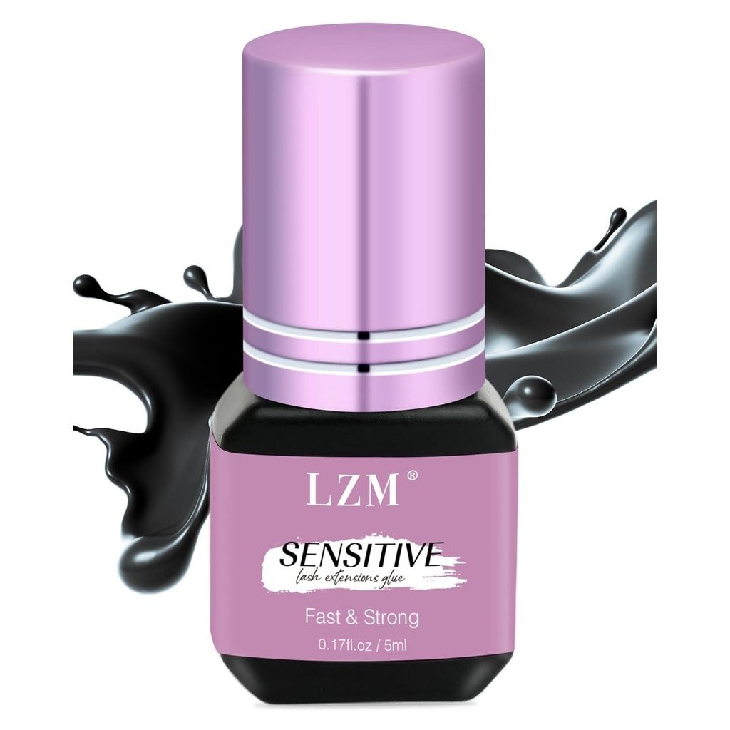 Lash Sensitive Eyelash Extension Glue - Latex-Free/6-7weeks Long Lasting/1s Drying Time/Strong Hold/