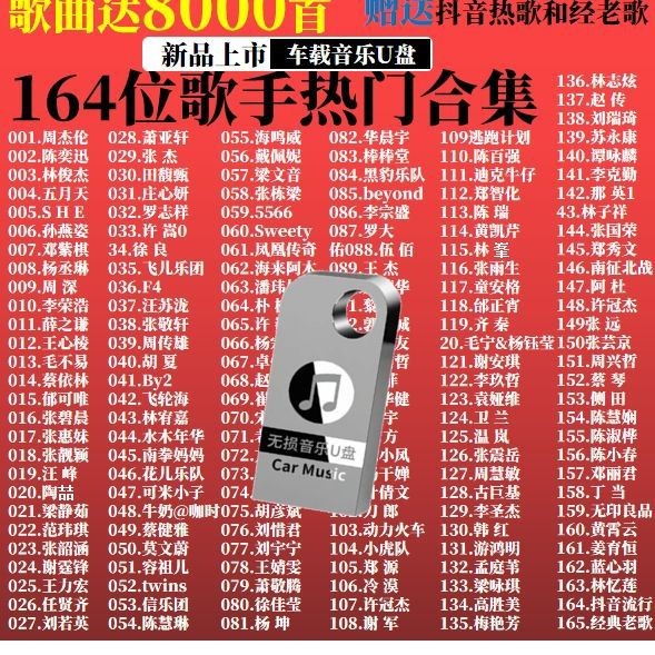 U Disk Peak Golden Songs Music ยอดนิยมซับวูฟเฟอร์โพลารอยด์ 8090dj0029 รถจีนเพลงคลาสสิก X6O2