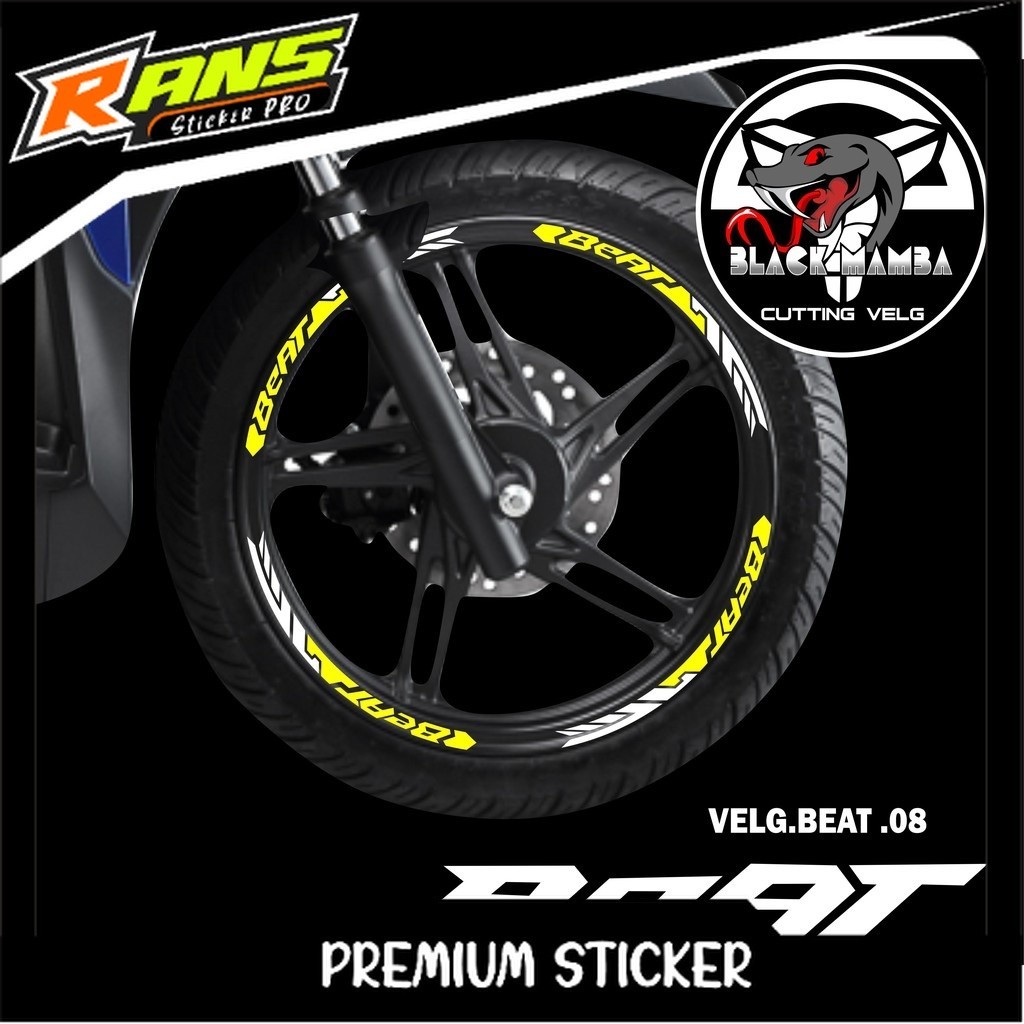 BEAT RIM CUTTING STICKER - HONDA BEAT 08 TIRE/VELG VARIATION LIST STICKER