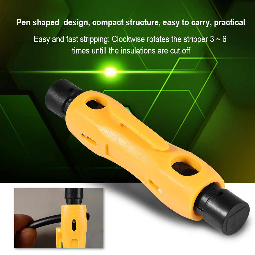 Superparis Zerone Coaxial Cable Wire Stripper เครื่องปอกเครื่องมือสําหรับ RG59 RG6 RG7 RG11 เปลี่ยน