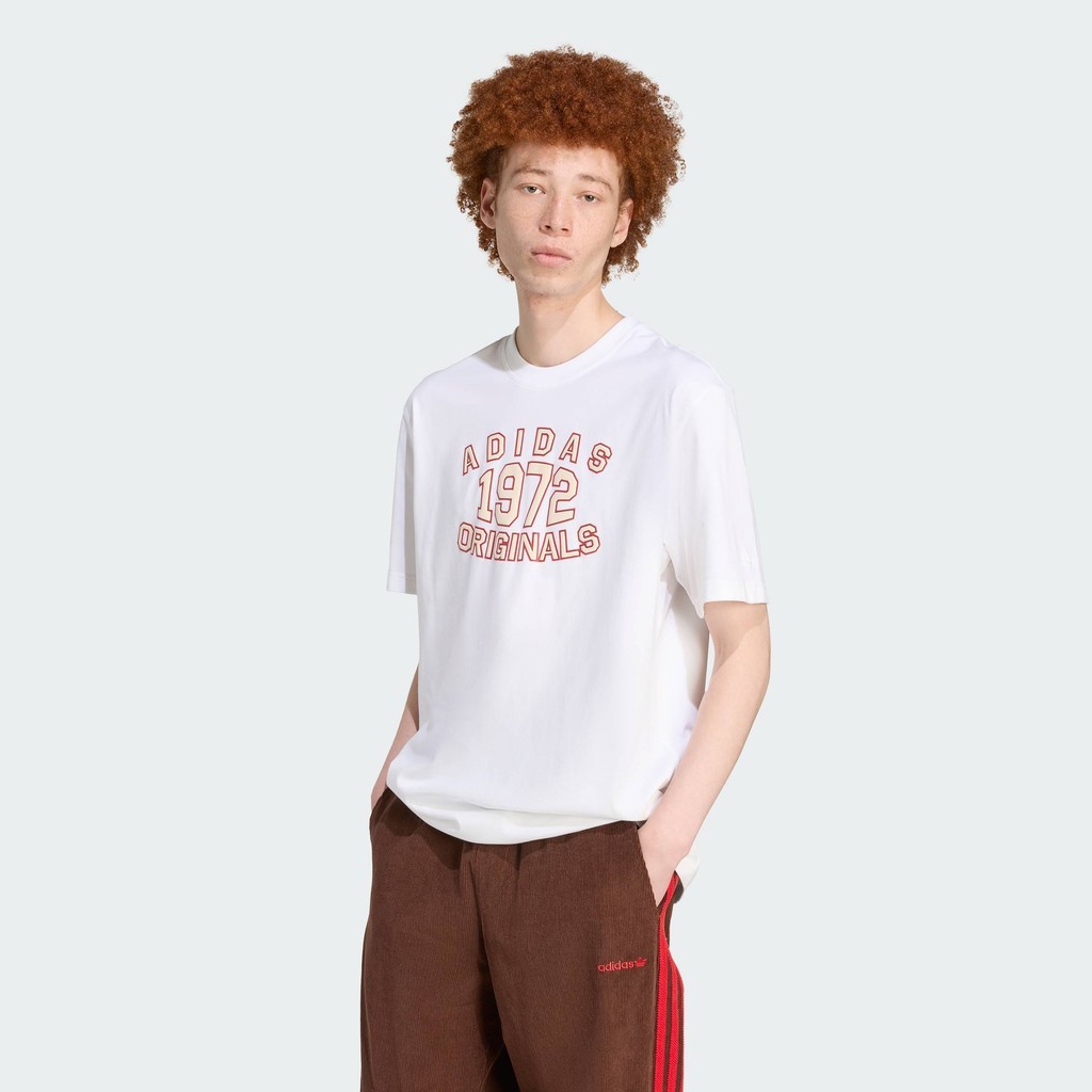 adidas ไลฟ์สไตล์ เสื้อยืดทรงหลวม ผู้ชาย สีขาว JX8174
