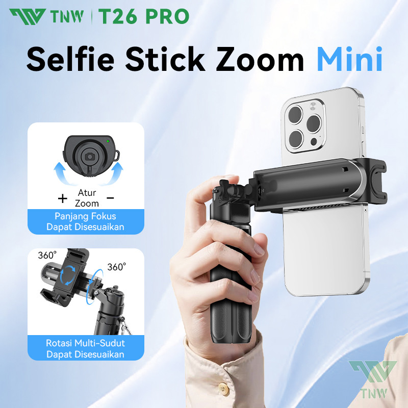 TNW T26Pro 3 In 1 ขยายขาตั้งกล้อง Mini Selfie Stick ซูมรีโมทคอนโทรลขาตั้งกล้อง Besishis ขาตั้งกล้องบ