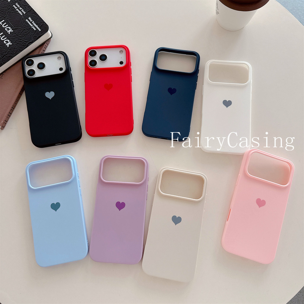 ผิวนุ่มรู้สึกTPUกันกระแทกสําหรับIPhone 17 Air 16 15 14 13 12 11 Pro Max 16E 16Plus Love Heartฝาครอบกันชน