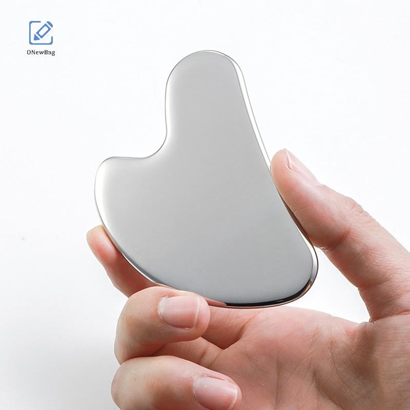 ONew 1PC สแตนเลส Gua Sha Scraper นวดสําหรับ Face คอ Guasha เครื่องมือนวด Facial Skin Care Guasha Boa