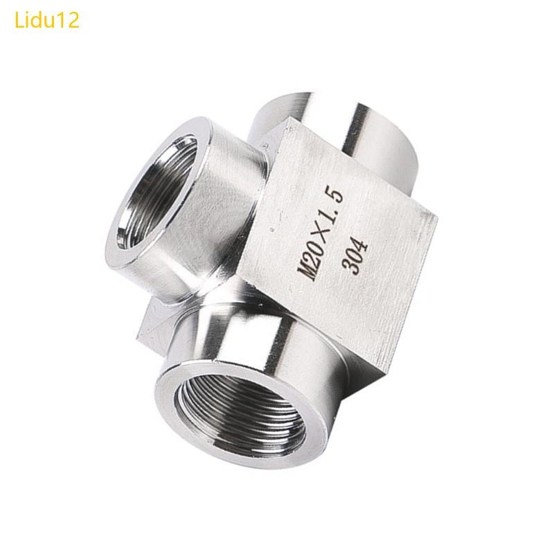 Lidu12 สแตนเลสสตีลความดัน Tees Joint พร้อมด้ายโครงสร้างเสริม