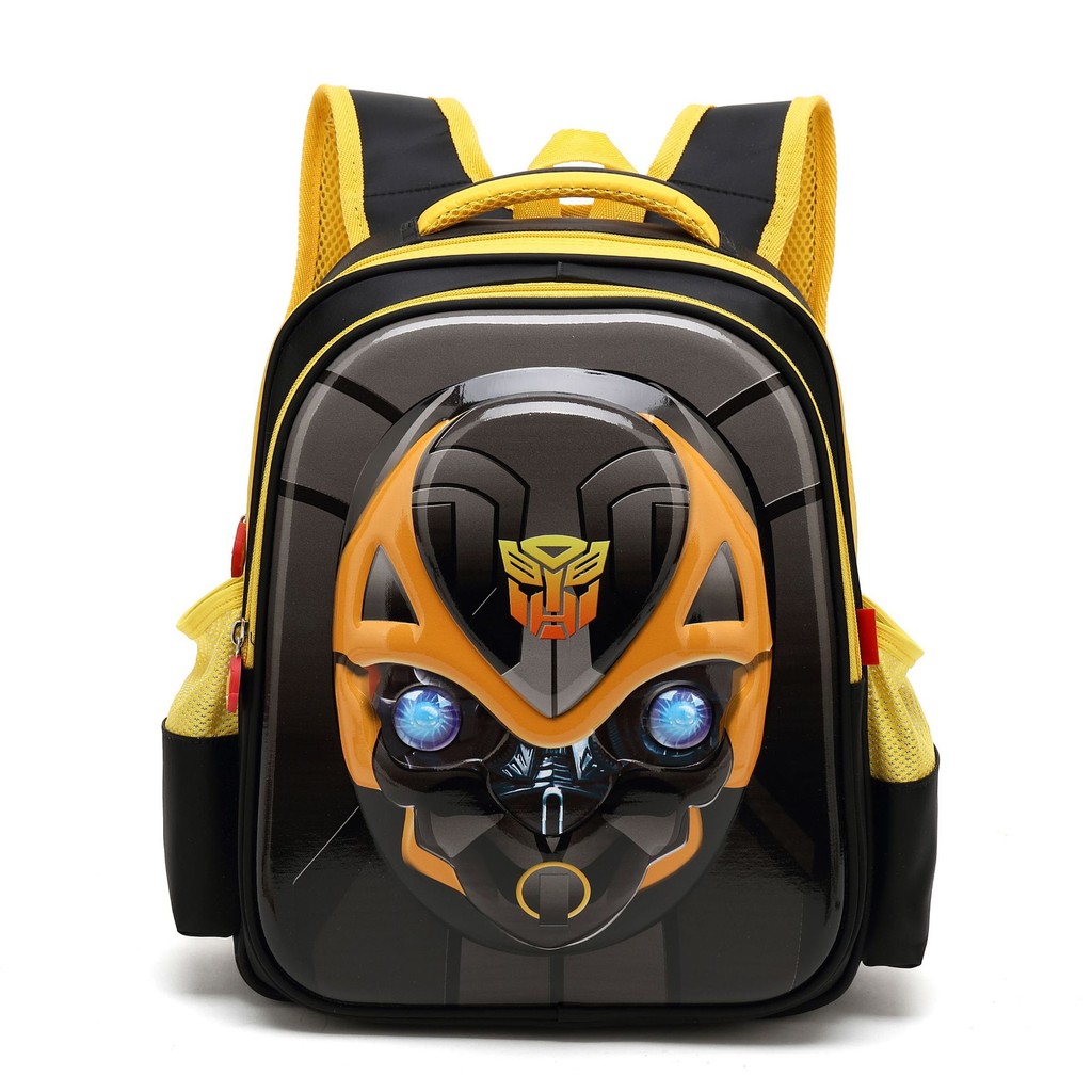 Transformers Bumblebee Children Cartoon Schoolbag Yellow Blue Large Capacity Bag