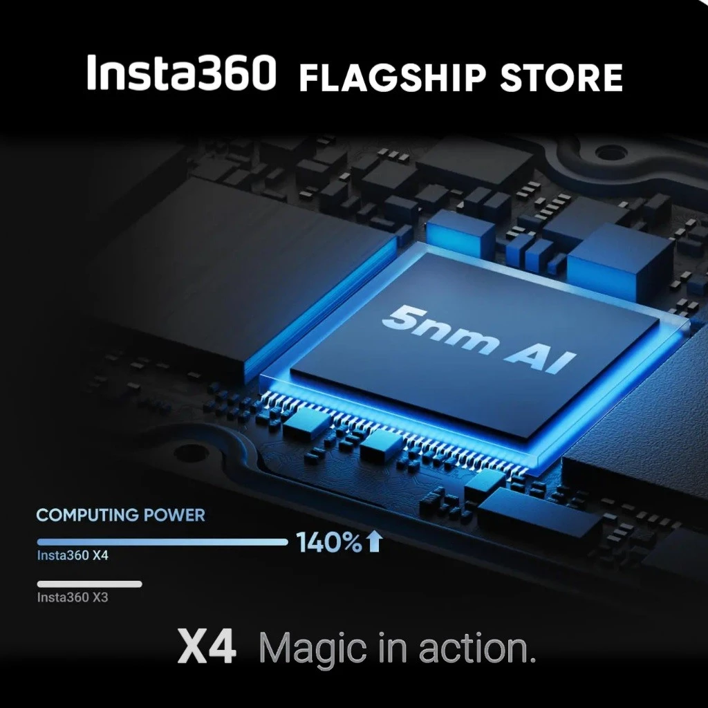 Insta360 กล้องแอคชั่น X4 Sensor 1/2" Wi-Fi: 5GHz 802.11 a/n/ac thumbnail 6