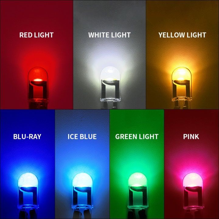 หลอดไฟหรี่ ขั้วT10 หลอดไฟติดป้ายทะเบียนรถยนต์ T10 W5W Cob 194 168 Led 1 ชิ้น