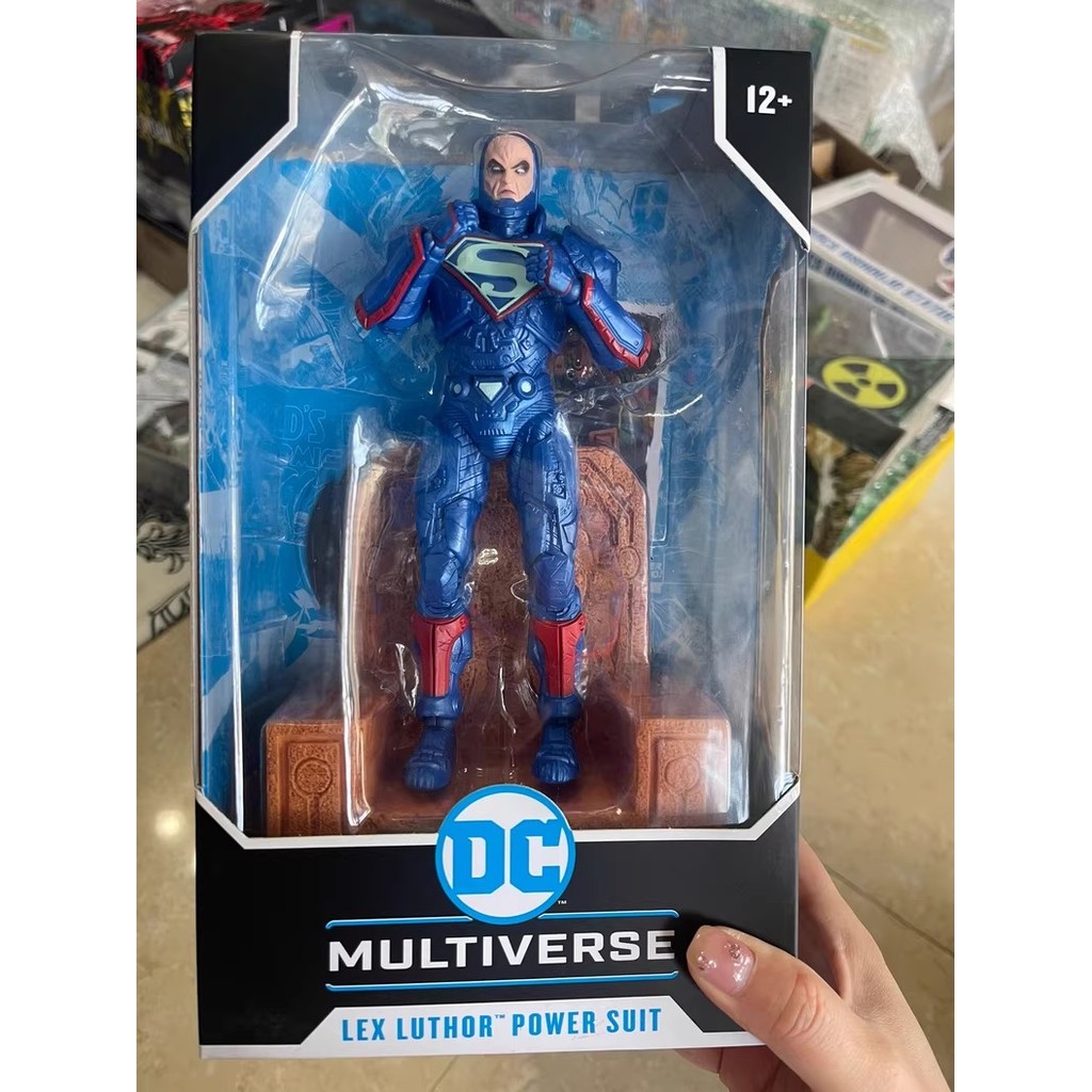 (กล่องชํารุด) McFarlane Lex Luthor Blue Superman Power Suit with Throne Action Figure