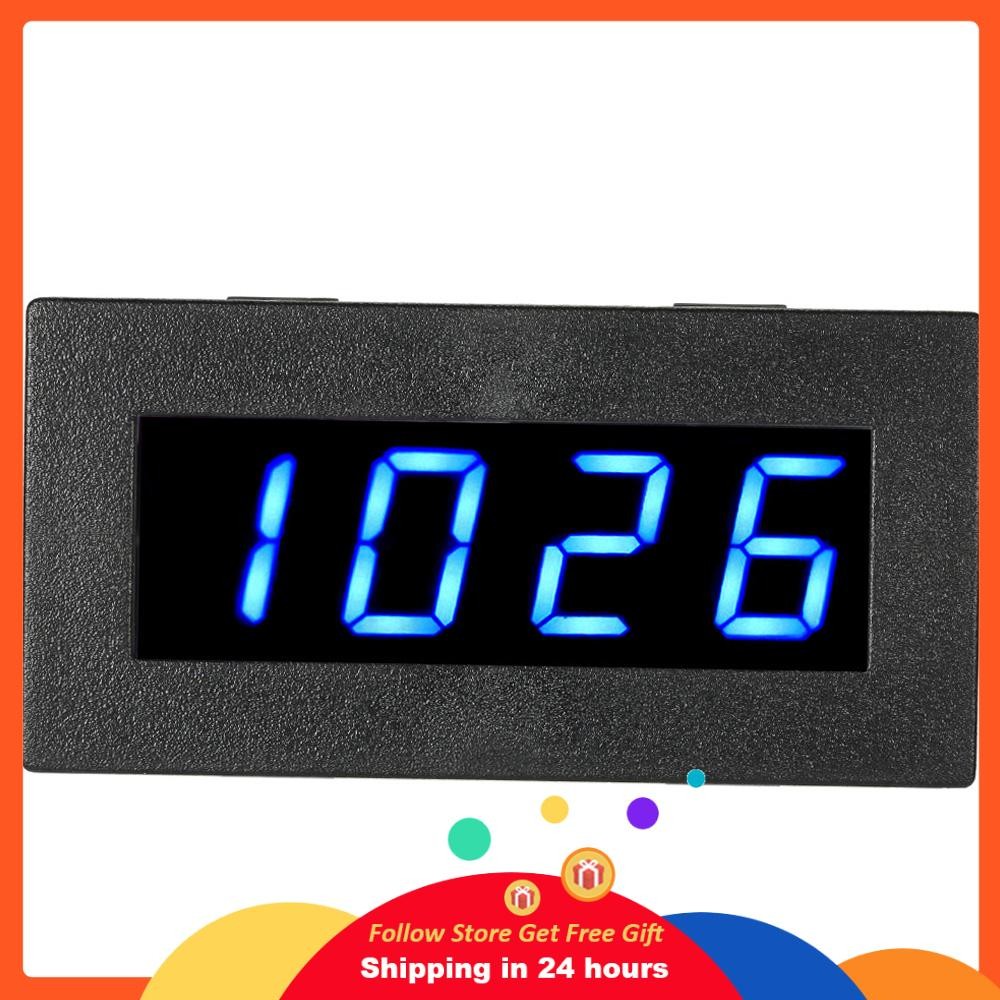 Supergoodsales Supergoodsales ความแม่นยำสูง 0.56 4 LED ความถี่ดิจิตอลเครื่องวัดวามเร็วมอเตอร์ความเร็