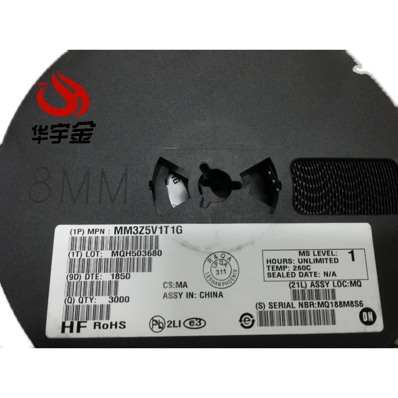 MM3Z5V1T1G MM3Z5V1 ผ้าไหมพิมพ์ 0A SOD-323 Patch ตัวควบคุมแรงดันไฟฟ้าไดโอด 5.1V