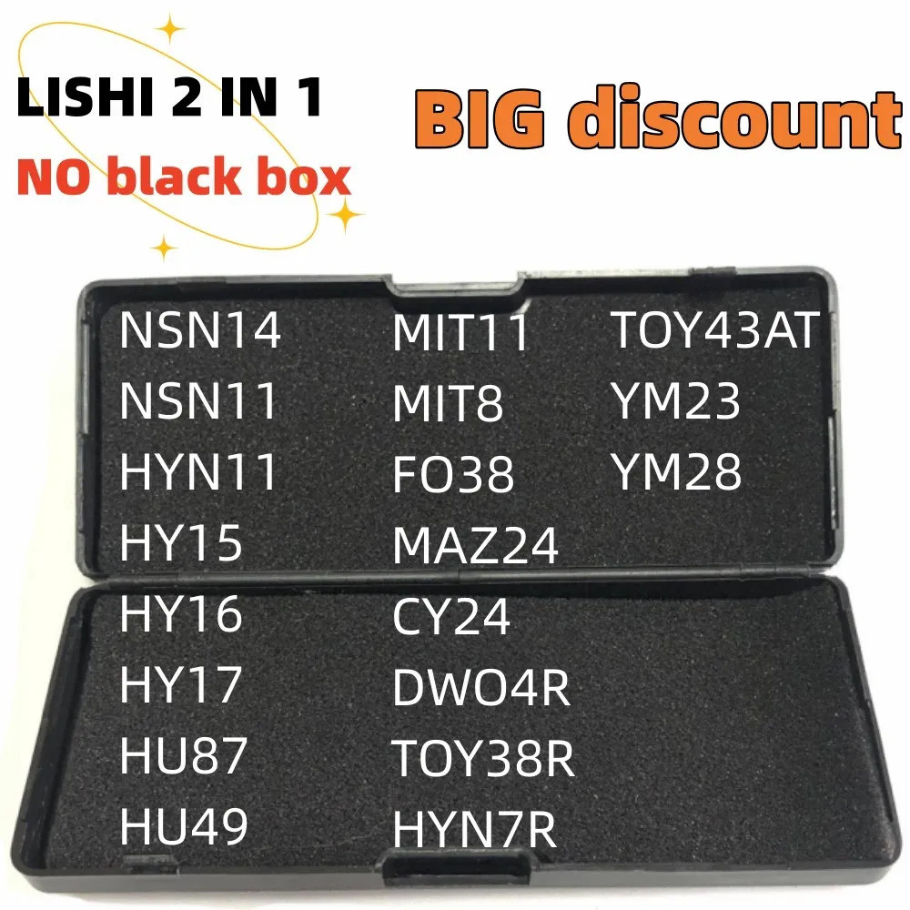 ไม่มีกล่อง lishi 2 in 1 เครื่องมือ NSN14 NSN11 HYN11 HY15 HY16 HY17 HU87 HU49 MIT11 MIT8 MAZ24 CY24 