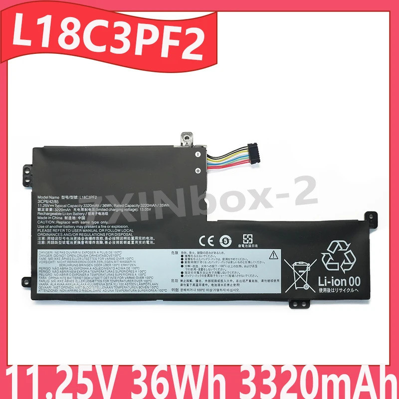 L18C3PF2 11.25V 36Wh 3320mAh แบตเตอรี่ OEM สําหรับ Lenovo Ideapad L340-15IWL L340-17API L340-17IWL S