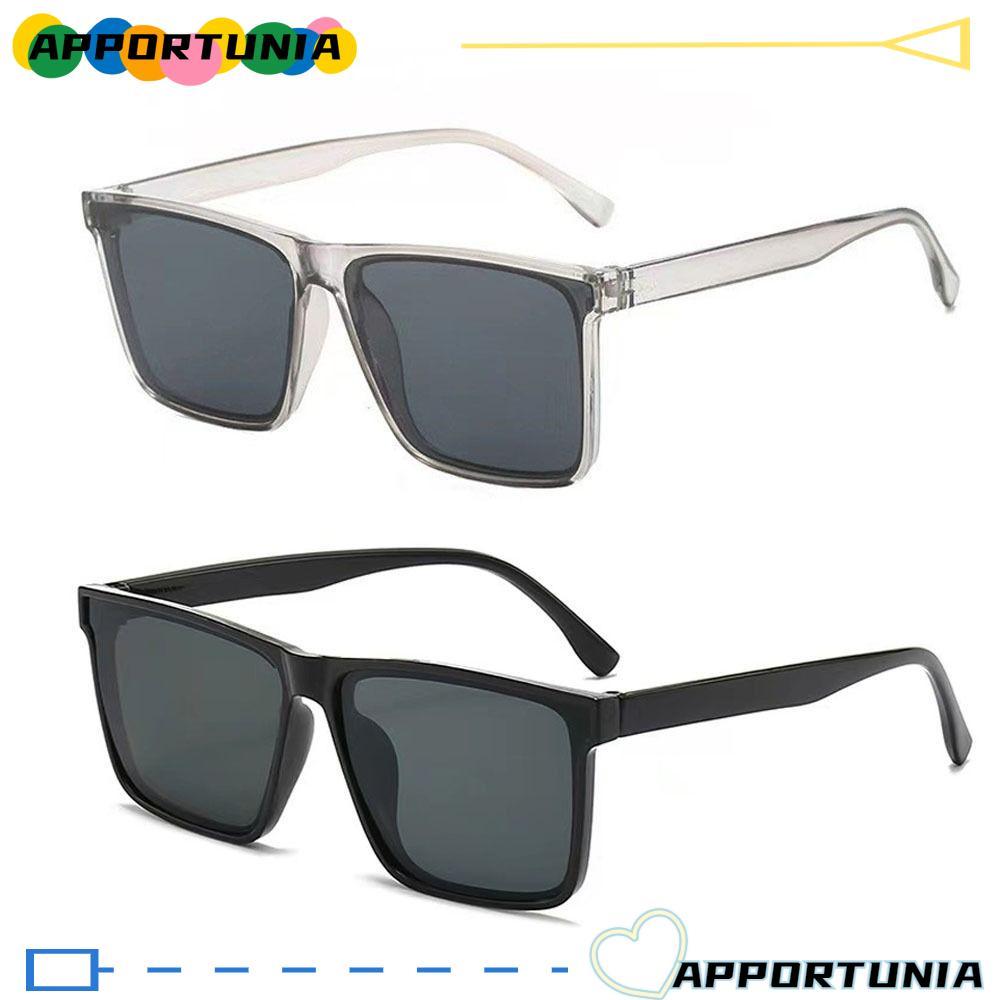 APPORTUNIA Square Frame แว่นกันแดด, Street Photos Sun-Protective Driving Glasses, Travel Accessories