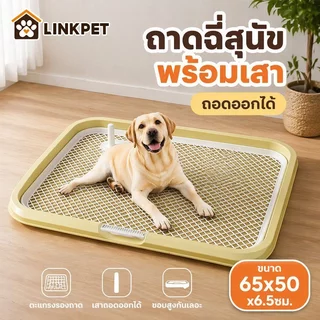 ห้องน้ำสุนัข ถาดฉี่สุนัข ถาดรองฉี่สุนัข ตะแกรงรอง ถอดล้างง่าย กันฉี่กระเด็น สุนัขพันธุ์ใหญ่