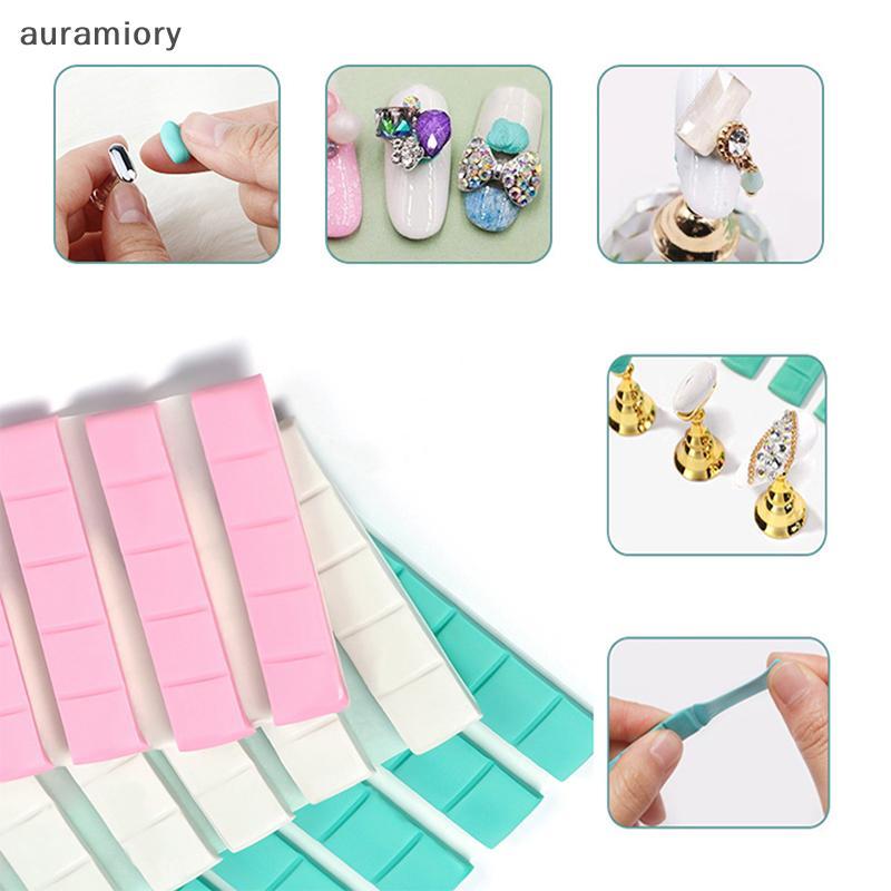 Auramiory] 30/42/84/96PCS กาวเล็บกาว Clay Reusable Tay เจลสําหรับเล็บ Art Practice Stand ผู้ถือจอแสดงผลเคล็ดลับปลอมเล็บเครื่องมือใหม่