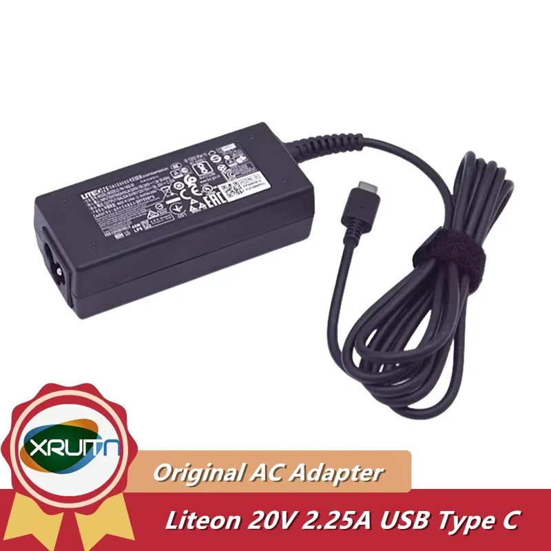 ของแท้ LITEON PA-1450-78 20V 2.25A 45W TYPE-C AC Adapter Charger สําหรับ Acer Chromebook Spin CP311-