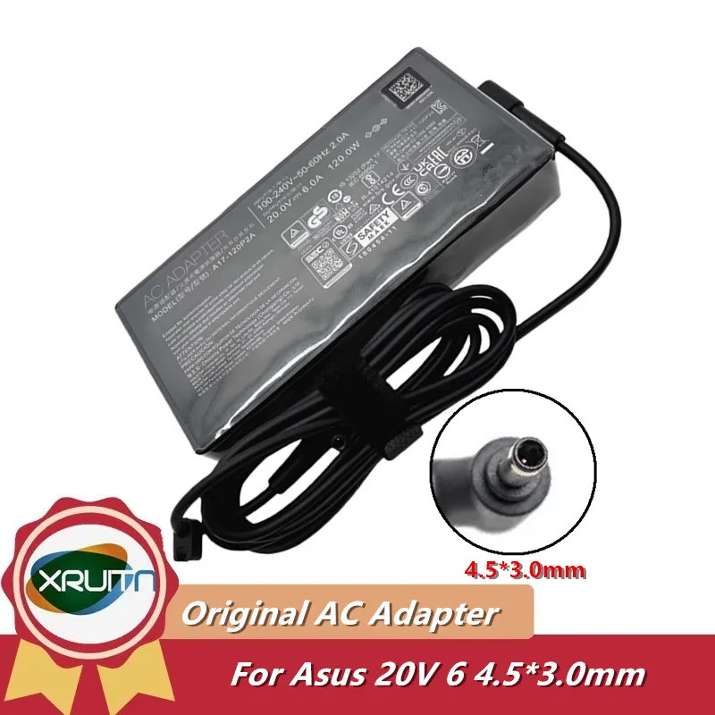 ของแท้ ADP-120VH B 20V 6A 120W 4.5x3.0 มม.A17-120P2A อะแดปเตอร์ AC บางสําหรับ ASUS แล็ปท็อปแหล่งจ่าย