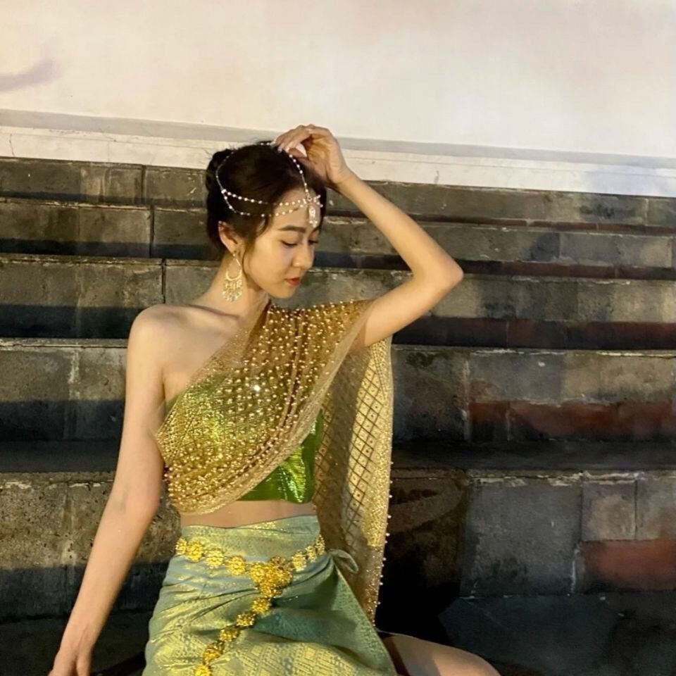 Yunnnanxi รุ่นคู่ Natto Studio Photo Thailand ชุด 6 ชิ้น Fairy COS เสื้อผ้า Little Lady ทําให้เสื้อผ