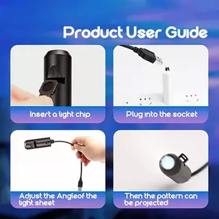 PUCOOL LED Galaxy Night Lamp Projector 1 แสง 10 ภาพเปลี่ยนได้สําหรับห้องเกมและพื้นที่ห้องนั่งเล่น