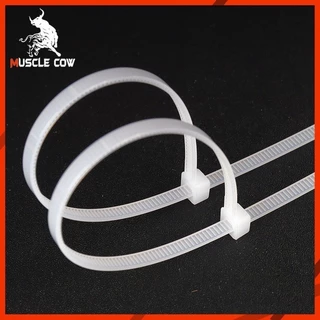 MUSCLE COW สายรัดเคเบิลสีดำ มี 5 ขนาด 100-400 มิล 1 แพ็ค 100 เส้น รัดสายแน่นหนา ใช้งานสะดวก
