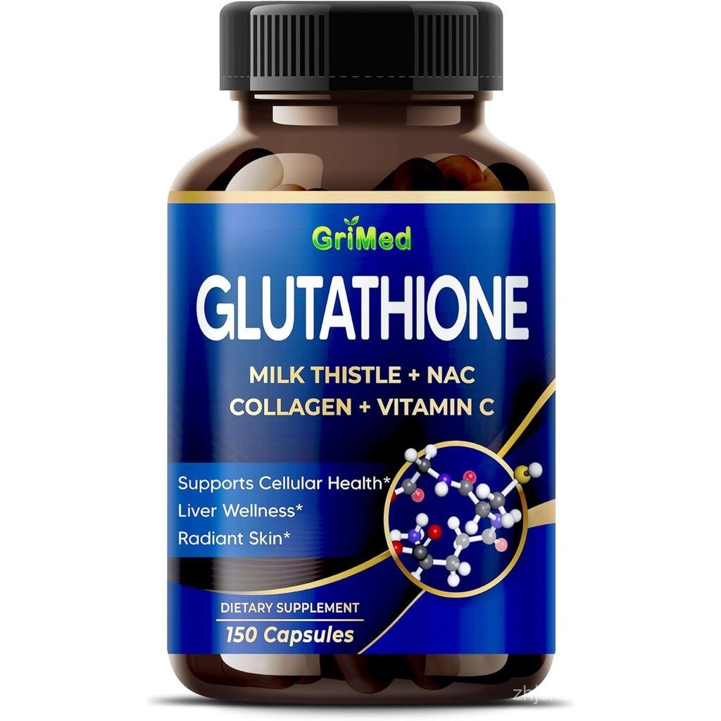 อาหารเสริม GriMed พร้อม NAC คอลลาเจน วิตามินซี - Cellular Wellness, Radiant (150 Count (แพ็ค 1))