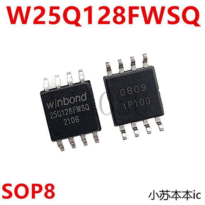 25Q128FWSQ W25Q128FW W25Q128FWSIQ FWSQ แรงดันไฟฟ้าต่ํา 16M หน่วยความจําแฟลช SOP-8