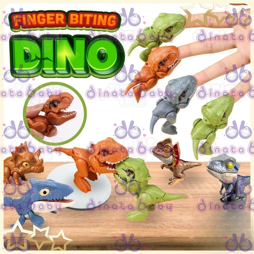 [ DINATA Baby ] ของเล่นกัดนิ้วไดโนเสาร์ Jurassic Mini Dino Snap Squad ของเล่นเด็ก