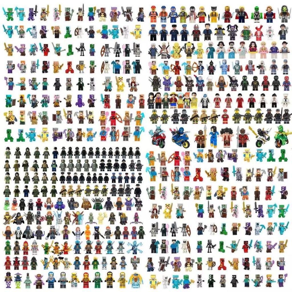 เลโก้ minecraft minecraft toy บล็อกตัวต่อจีน Minecraft Minifigures ประกอบปริศนา Steve Ruby HIM อาวุธ