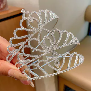 ไทยพร้อมส่ง‼️ใส่ได้ทั้งเด็กและผู้ใหญ่ มงกุฎเพชร ที่คาดผม มงกุฎ เจ้าหญิง เครื่องประดับ มงกุฎเด็ก สำหรับผู้หญิง แต่งงานH73