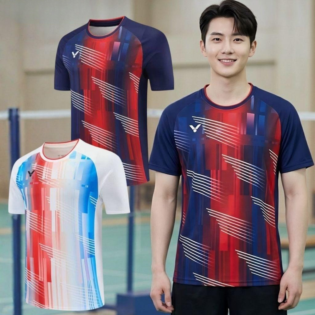 เสื้อแบดรุ่นล่าสุด ผ้าคุณภาพดี ใส่สบาย สามารถสั่งสกรีนเพิ่มได้ ส่งไวจากไทย