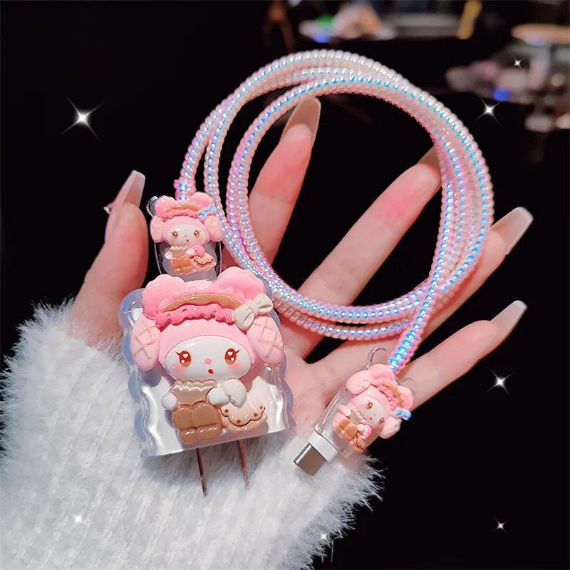 น่ารัก Melody สําหรับ OPPO Charger Cover Charger Case น่ารักการ์ตูนสาย Protector สําหรับ OPPO 67w 80