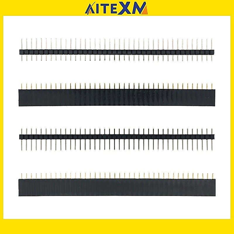 1X40Pin 2.54มม.Single Row Female + 1X40 Male Pin Header อุปกรณ์เชื่อมต่อหัวเสียบ