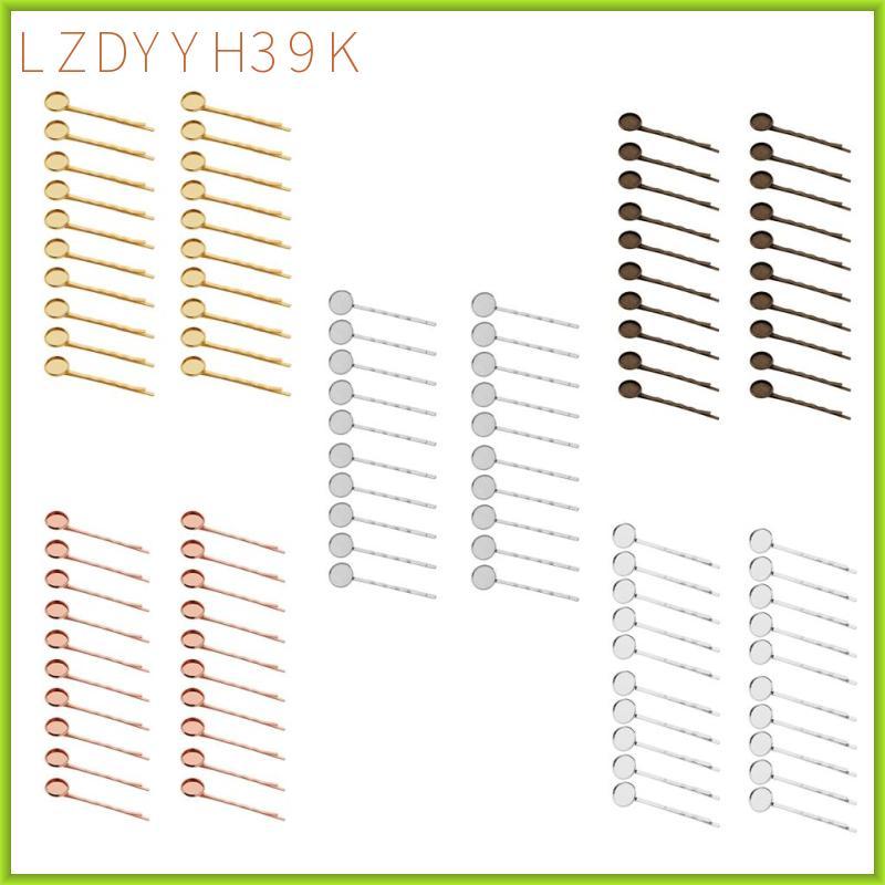 [lzdyyh39k] 20 ชิ้นกิ๊บสลิปกิ๊บพร้อม 12 มม. Cabochon Bezel การตั้งค่าถาดฐานสําหรับเครื่องประดับ DIY เครื่องประดับผม