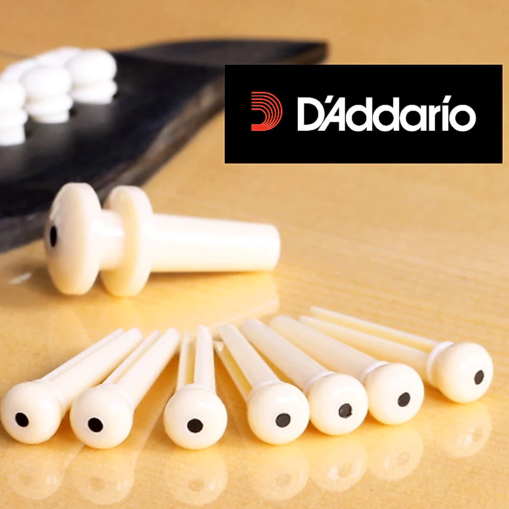 D'addario หมุดกีต้าร์ 1 ชุด สีครีม ของแท้