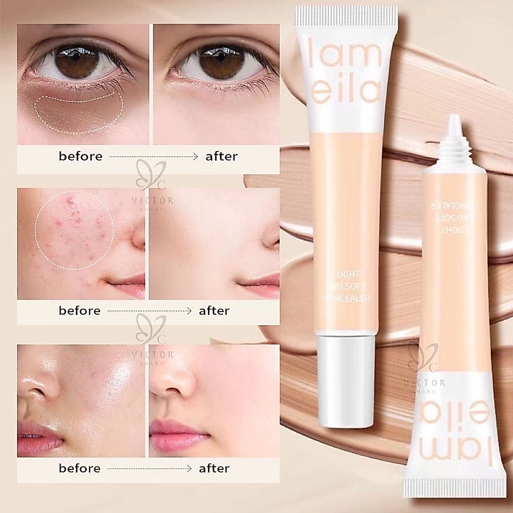 Lameila#3075คอนซีลเลอร์ รองพื้น เบลอรูขุมขน คุมมัน ปกปิดรอยดำ รอยแดง รอยสิว รอยแผลเป็น ใต้ตาคล้ำ กันน้ำ ติดทน