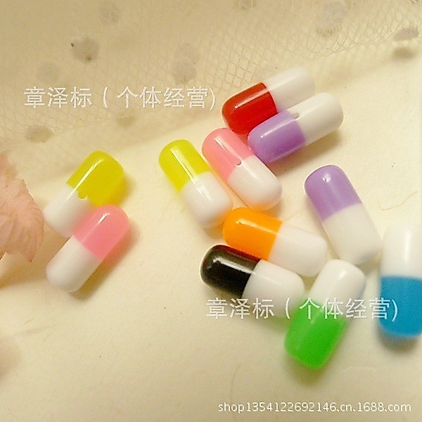 10pcs ขนาดเล ็ ก DIY Handmade เครื ่ องประดับวัสดุจําลองยาอนุภาคยาต ่ างหู Slime บรรจุ