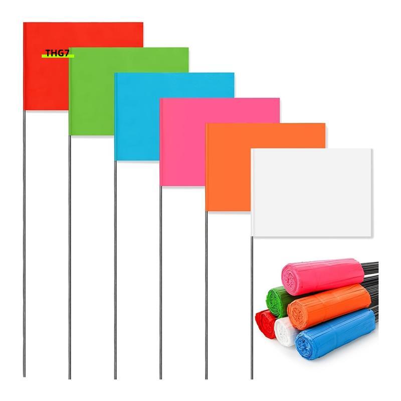 Belinda7120Pack 6 สี Marking Flags, 15 X 4 X 5 นิ้ว Marker Flags สําหรับสนามหญ้า, Landscape Flgs, ธง