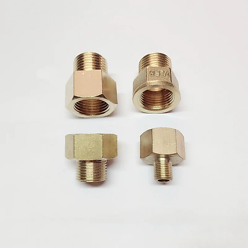 ข้อต่อท่อทองเหลือง M4 M5 M6 M8 M10 M12 1/8'' 1/4'' 3/8'' BSP ข้อต่อเกลียวตัวเมียเป็นตัวผู้