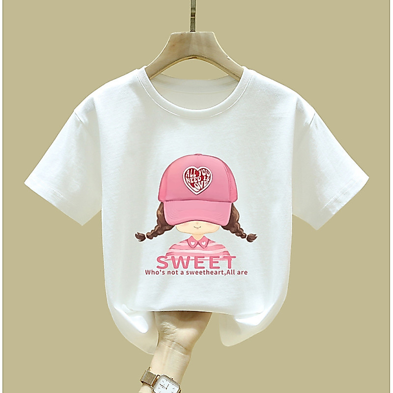 พร้อมส่งจา🚀เสื้อยืดผ้าฝ้ายแขนสั้นเด็กลายการ์ตูนและเสื้อเชิ้ตลำลองสำหรับเด็กผู้หญิง มีให้เลือกหลากหลายสไตล์ 👧 children
