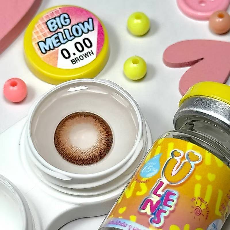 คอนแทคเลนส์ Big Mellow มีสี เทา/ตาล Gray/Brown บิ๊กอาย ตาโต ไฮโดรเจล