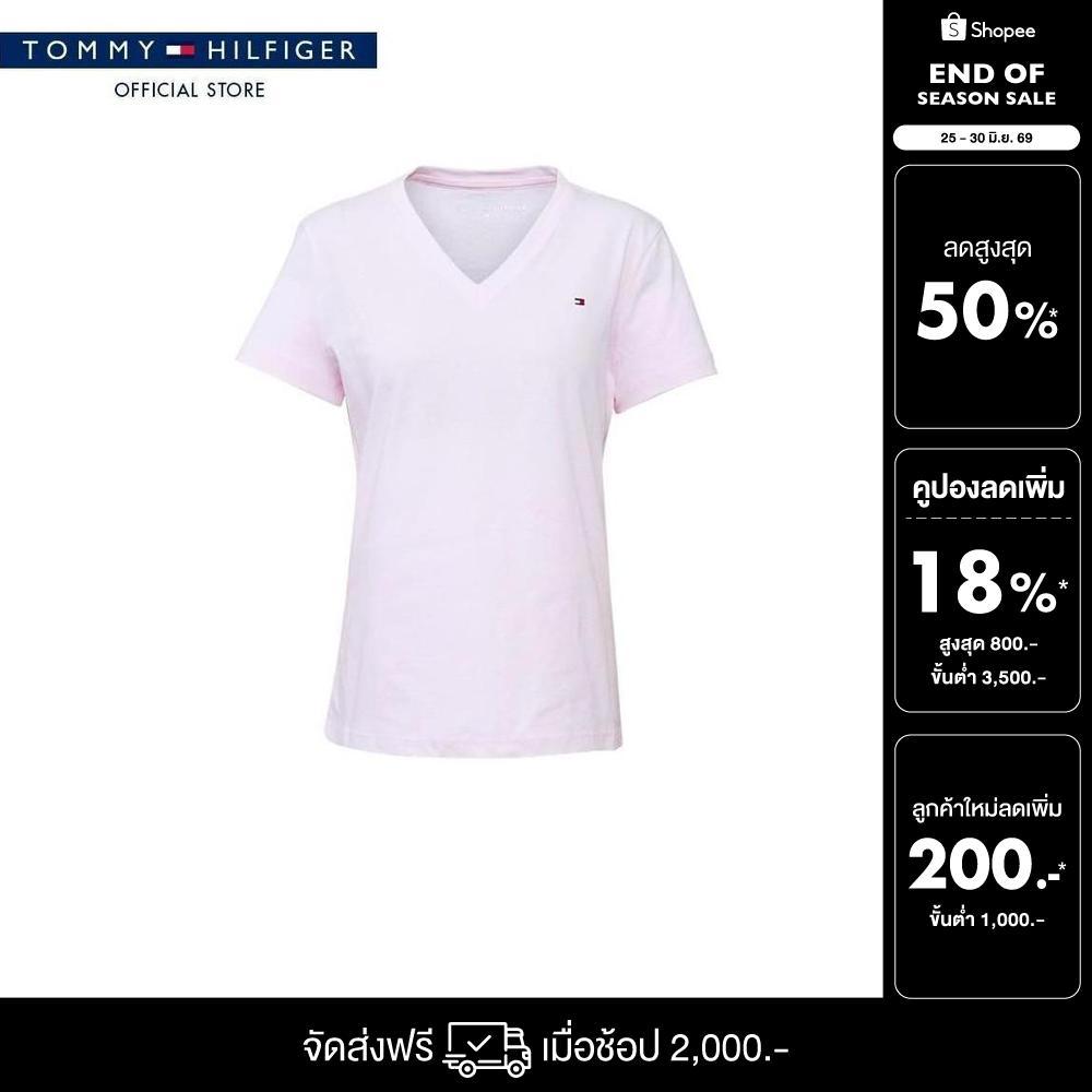 [SpecialCollection]Tommy Hilfiger เสื้อยืด ผู้หญิง รุ่น XW0XW03986 TOG - สีชมพู