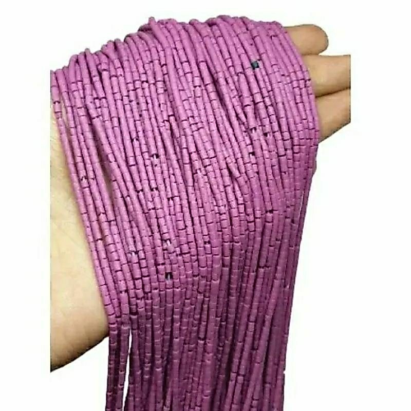 หินโอปอลสีม่วง 1 เส้น 2 มิลลิเมตร 1 Strand Purple Opal Tiny Seed 2mm Tube Cylinder Beads Jewelry Making Supplies
