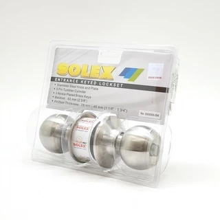 GlobalHouse SOLEX ลูกบิดห้องน้ำ สเตนเลส-304 รุ่น 5500 SS/BK สีสเตนเลส (แผง)