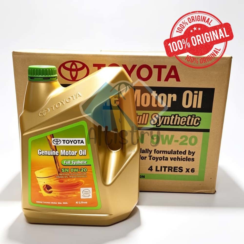 TOYOTA SN 0W-20/ 0W20 FULLY SYNTHETIC ENGINE OIL 4L